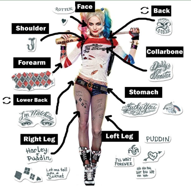 Tatoo Harley Quinn - Cosplay - Disfraz
