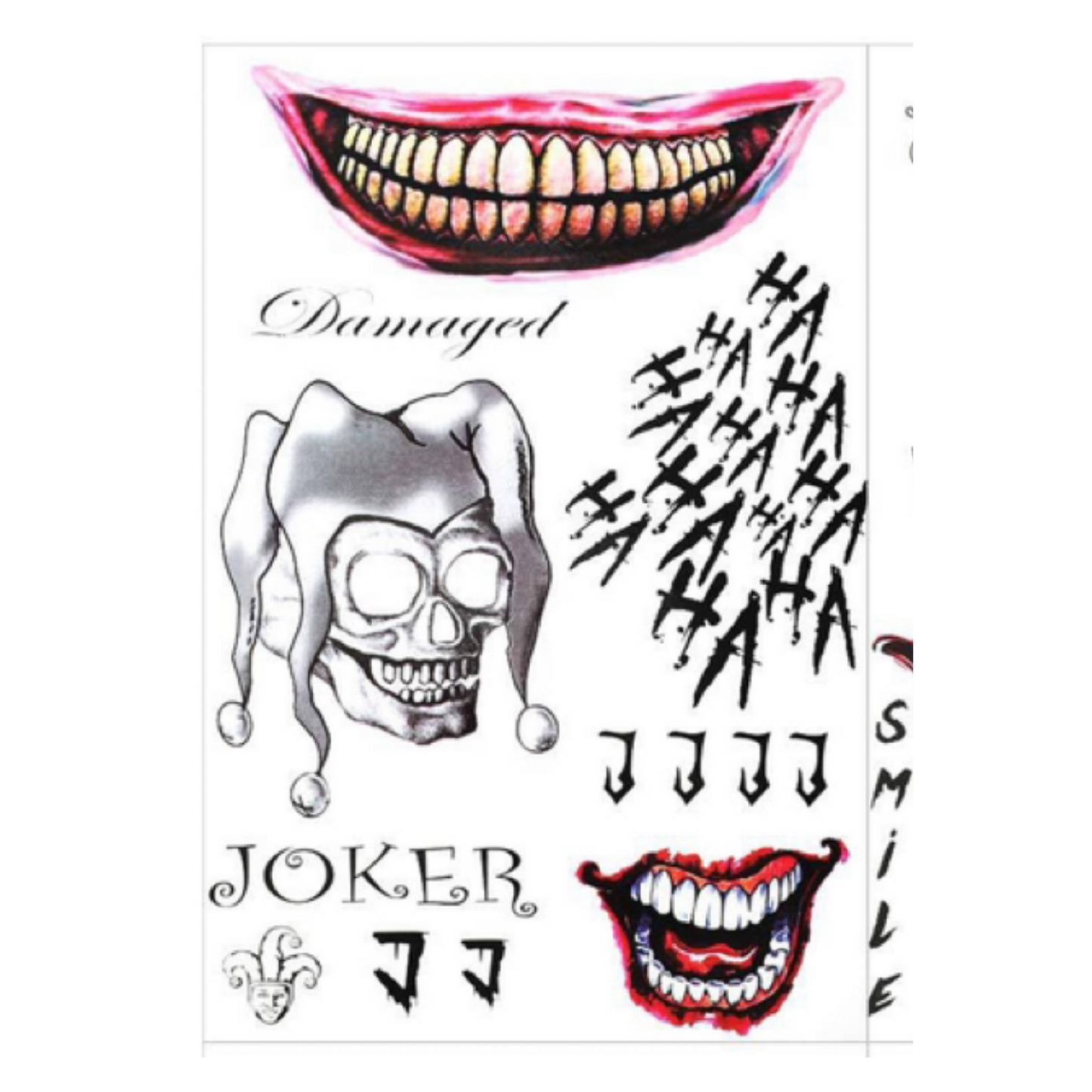 Tatuaje Temporal Cosplay Joker - Guasón