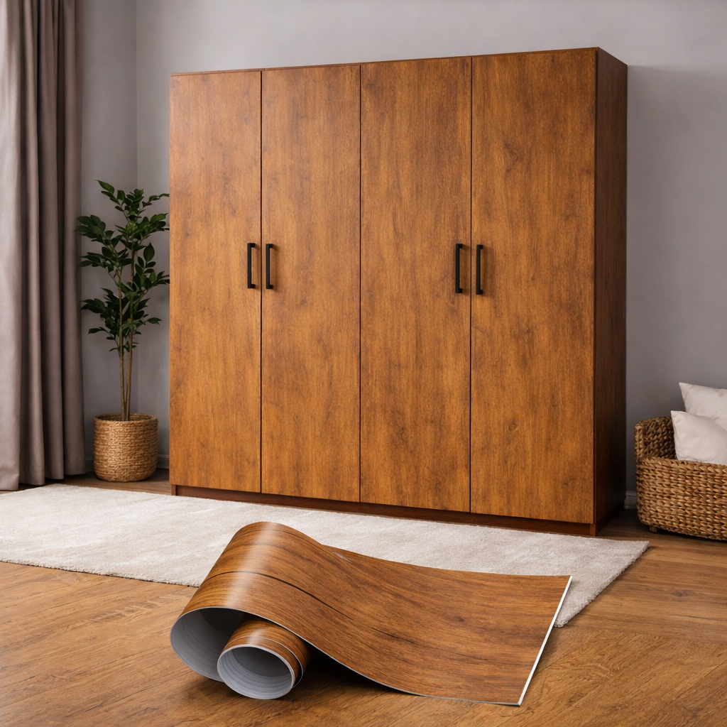 Papel Adhesivo Café Madera