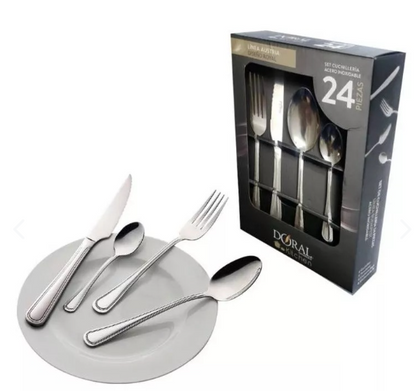 Set De Cubiertos 24 Piezas Marca Doral
