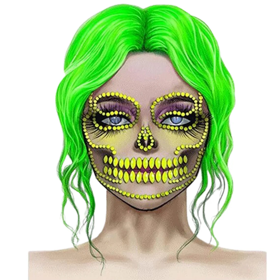 Tatoo - Catrina - Fluorecente - Cristal