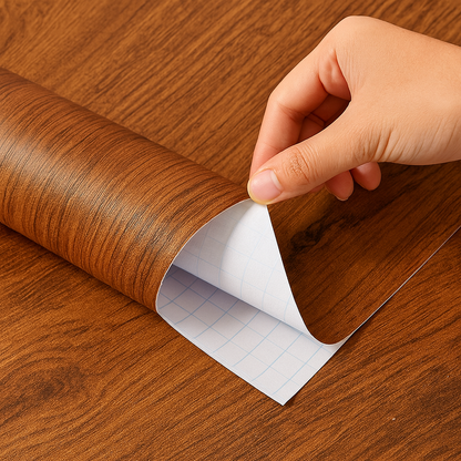 Papel Adhesivo Café Madera ($19.990)